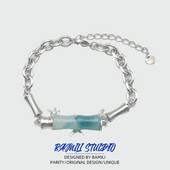 Ανδρικό βραχιόλι με διακοσμητική πέτρα