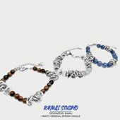 Új modell férfi karkötő színes kövekkel