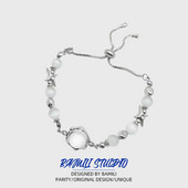 Férfi karkötő - gyöngyökkel