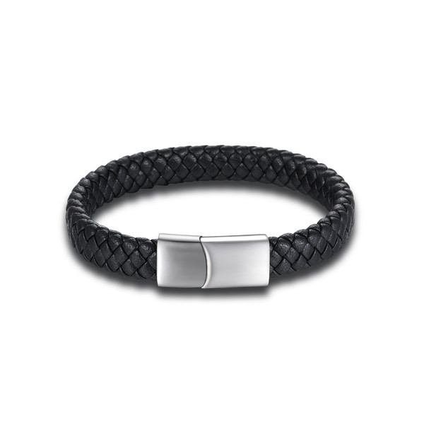 Vīriešu ādas rokassprādze ar magnētisku aizdari