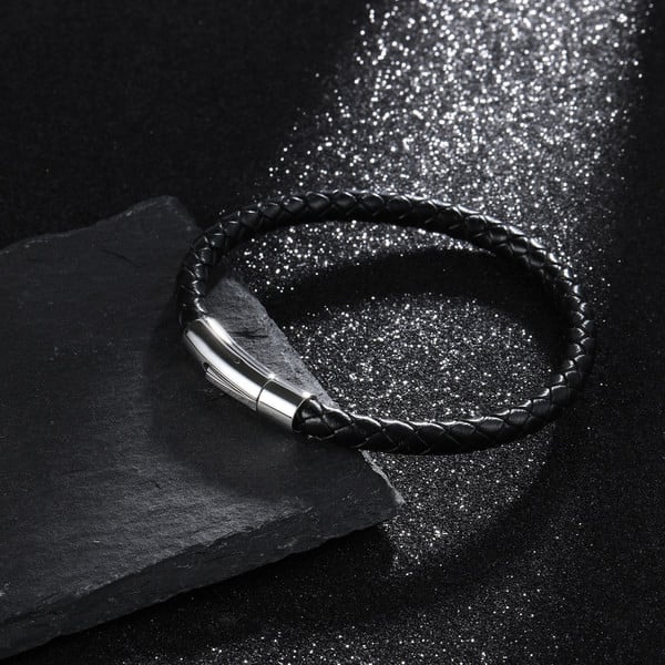 Eko bőrből készült alkalmi modell férfi karkötő