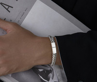 Ατσάλινο ανδρικό βραχιόλι με μαγνητική πόρπη