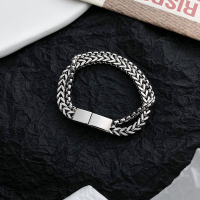 Ατσάλινο ανδρικό βραχιόλι με μαγνητική πόρπη