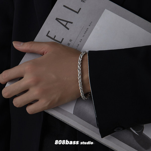 Férfi acél karkötő alkalmi modell