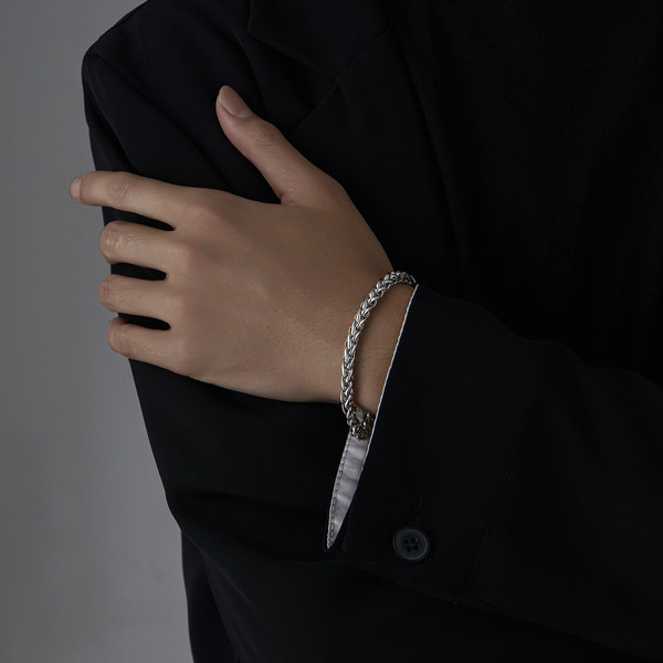 Férfi acél karkötő alkalmi modell