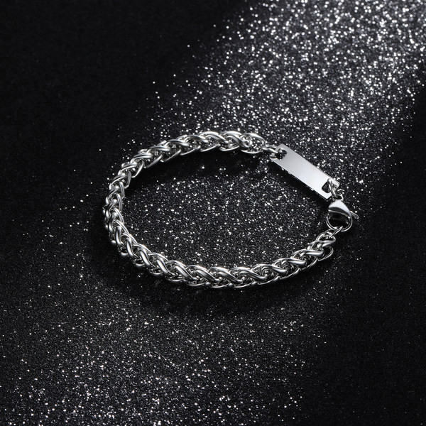 Férfi acél karkötő alkalmi modell