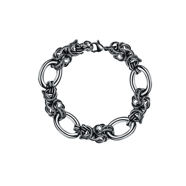 Férfi fonott titán acél karkötő
