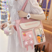 Gyermek iskolai hátizsák zsebbel és vállpánttal