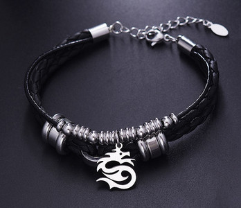 Modern acél férfi karkötő