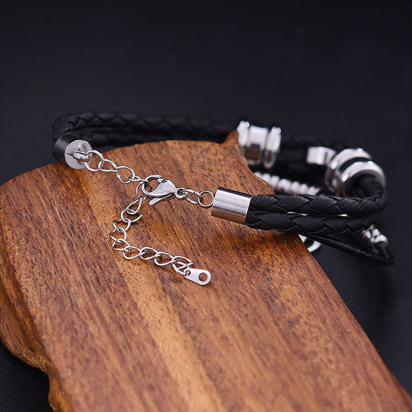 Modern acél férfi karkötő