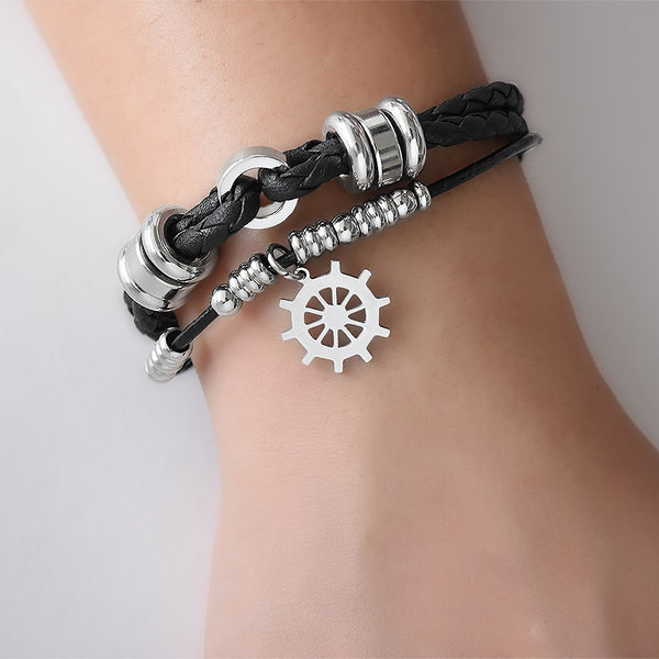 Modern acél férfi karkötő