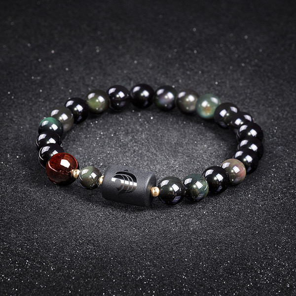 Ανδρικό βραχιόλι με χάντρες σε διάφορα χρώματα