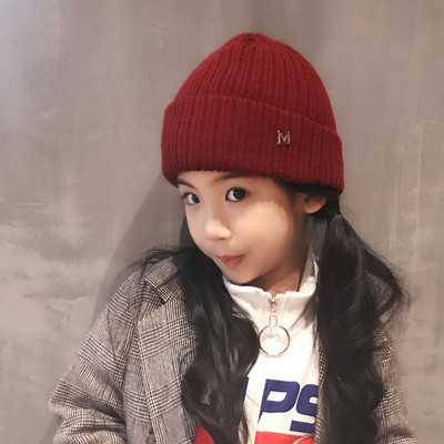 Gyermek téli sapka mintával