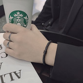 Vīriešu pīta rokassprādze divās krāsās