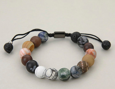 Ανδρικό πέτρινο βραχιόλι casual μοντέλο με ρυθμιζόμενο μέγεθος