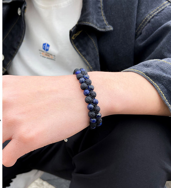 Casual model muške narukvice s kamenčićima