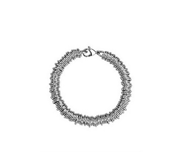 Vīriešu rokassprādze no titāna tērauda sudraba krāsā