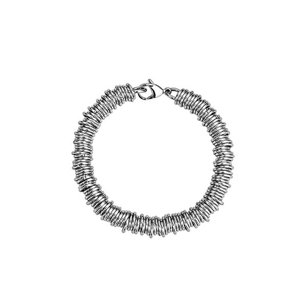 Vīriešu rokassprādze no titāna tērauda sudraba krāsā