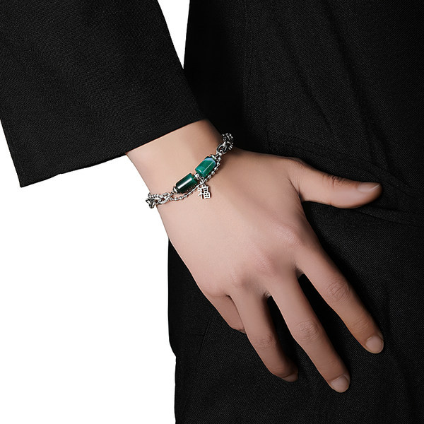 Vīriešu rokassprādze no titāna tērauda ikdienas modeļa