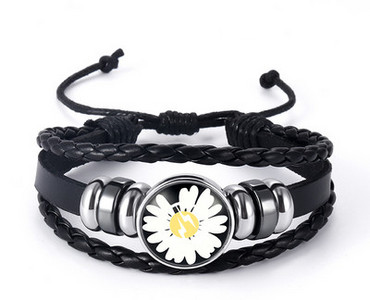 Vīriešu rokassprādzes ar ziedu motīviem