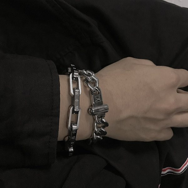 Férfi titán acél karkötő alkalmi modell