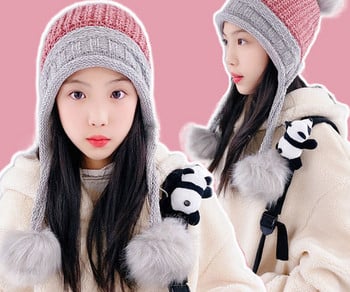 Νέο μοντέλο χειμερινό καπέλο για κορίτσια με ζεστή φόδρα