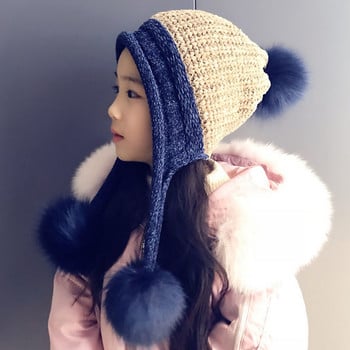Нов модел зимна шапка за момичета с топла подплата 