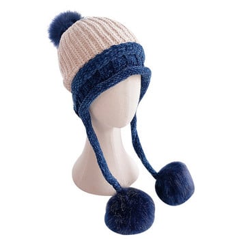 Νέο μοντέλο χειμερινό καπέλο για κορίτσια με ζεστή φόδρα