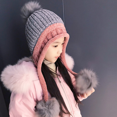 Új modell téli sapka lányoknak meleg béléssel