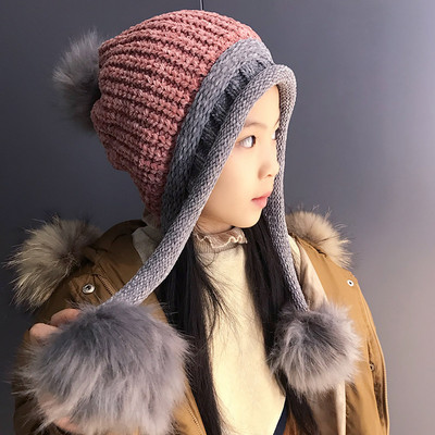Új modell téli sapka lányoknak meleg béléssel
