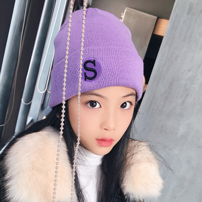 Bērnu ziemas cepure ar izšuvumu meitenēm