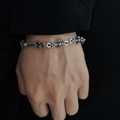 Ανδρικό casual ατσάλινο βραχιόλι με στάμπα