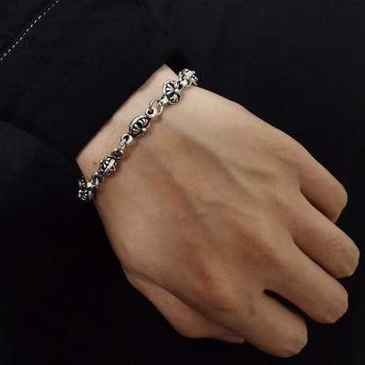 Ανδρικό casual ατσάλινο βραχιόλι με στάμπα