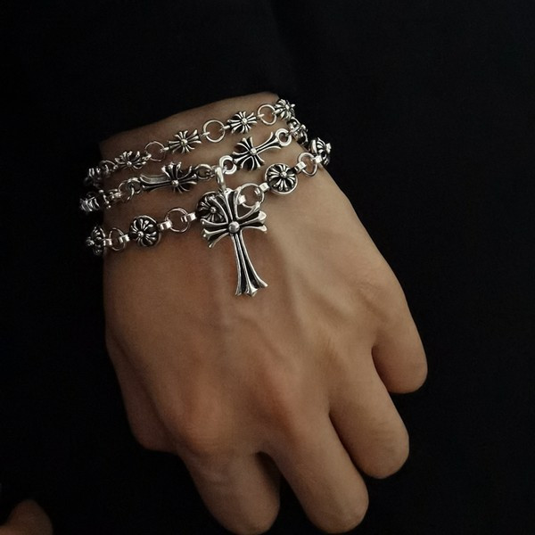 Ανδρικό casual ατσάλινο βραχιόλι με στάμπα