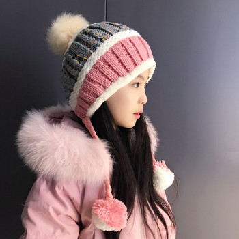 Есенно-зимна шапка с подплата ежедневен модел
