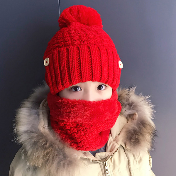 Téli gyerek sapka és sál szett lányoknak