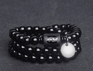 Ανδρικό casual βραχιόλι με χάντρες και ζώδια