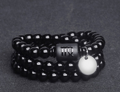 Ανδρικό casual βραχιόλι με χάντρες και ζώδια