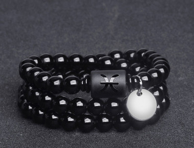 Ανδρικό casual βραχιόλι με χάντρες και ζώδια