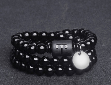 Ανδρικό casual βραχιόλι με χάντρες και ζώδια