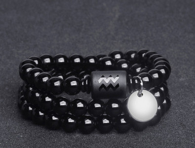 Ανδρικό casual βραχιόλι με χάντρες και ζώδια