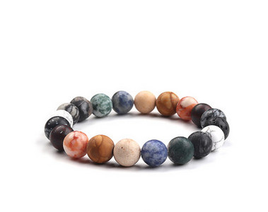 Vīriešu retro modeļa rokassprādze ar krellēm