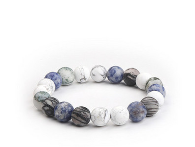 Vīriešu retro modeļa rokassprādze ar krellēm