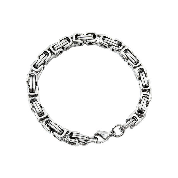 Fonott titán acél férfi karkötő