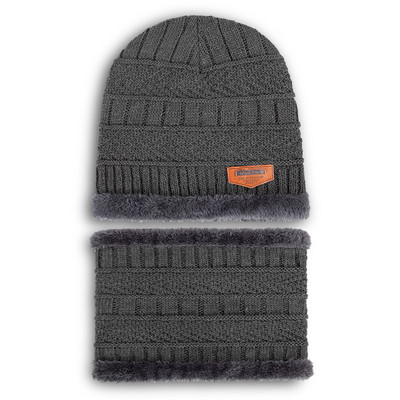 Bērnu trikotāžas cepures un šalles komplekts zēniem