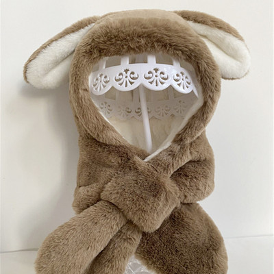 Gyermek téli sapka sállal