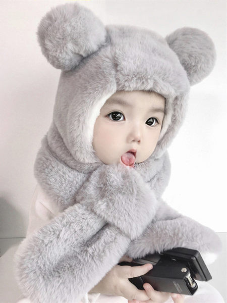 Ziemas bērnu cepure ar oderētu šalli