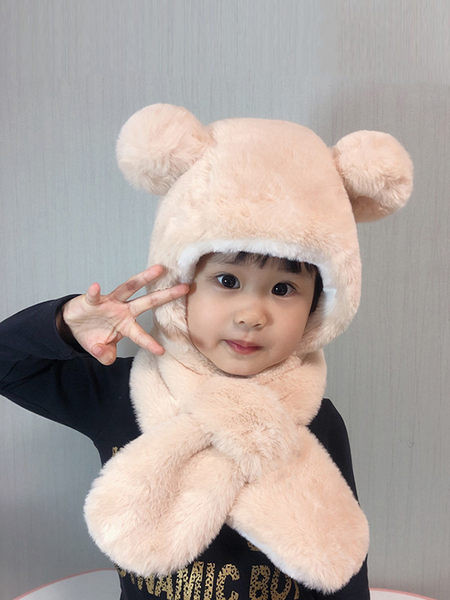 Ziemas bērnu cepure ar oderētu šalli