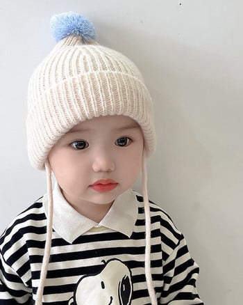 Детска шапка ежедневен модел от плетиво