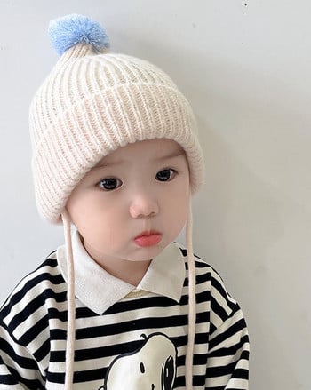 Детска шапка ежедневен модел от плетиво